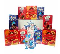 Easter Eggs Chocolate Bulk Hamper - Sweets Gift Box of 9 Medium Chocolate Eggs (96.5g-110g) with Topline Hanging Decoration. Chocolate Gift Great for Kids Easter Gifts, Egg Hunt