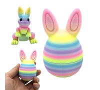 Easter Eggs Decor - Cute 3D Printed Bunny Ornaments, Funny Interactive Design With Compact Material, Perfect For Indoor Outdoor Display, For Bedroom Living Room Dining Table Party Kids