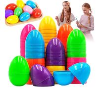 Easter Eggs Empty Fillable Easter Eggs - 50 Colorful and Bright Fake Eggs Fillable,Easter Eggs Fake Eggs Assorted Colors for Easter Egg Hunt