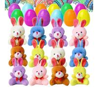Easter Eggs Filled | Mini Stuffed Toy | Festive Classroom Prizes,for Boys Girls Daycare Centers Birthday Holiday Playroom Nursery Bedroom Living Room Study Home Apartment