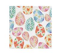 Easter Eggs Floral_ Cloth Napkins Polyester Dinner Napkins Set of 6 Napkins Great for Dining Special Occasions or Dinner Parties