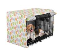 Easter Eggs Florals Dog Cage Covers Puppy Wire Cage Covers Rollers Shades 48 Inch