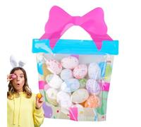 Easter Eggs for Decorations, Faux Foam Easter Eggs | 18 Small Spotted Eggs Decorations Party Supplies Colorful Eggs for Filling Baskets, Craft Projects