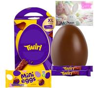 Easter Eggs Gifts - Extra Large Twirl Easter Egg twirl bars & Mini Eggs Bar 350 g | Cardburys Chocolate Easter Eggs | Easter Egg Hunt | Easter Gifts for Kids Adults Men Women Easter Hamper Easter2026