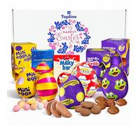 Easter Eggs Hamper for Easter Gifts (Pack of 5) - Including Caramel Nibbles, Mini Eggs, Freddo, Orange & White Chocolate & Topline Easter Decoration. Chocolate Bulk for Easter Egg Hunt