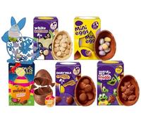 Easter Eggs Hamper - Pack of 5 Chocolate Treats | Caramel Nibbles, Mini Eggs, Exploding Candy, White Buttons, Freddo & Topline Easter Decoration | Easter Egg Hunt Bulk Gift for Kids & Adults