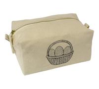 'Easter Eggs in Basket' Canvas Wash Bag/Makeup Case (CS00042341)