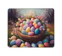Easter Eggs Mouse Pad Waterproof Gaming Mousepad for Office Computer Mousepads for Desk Pad with Non-Slip Rubber Base Washable Cloth Mouse Mat 7 x 8.6 in