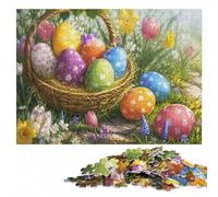 Easter Eggs Nest Wooden Jigsaw Puzzle for Adults | Border-first building: a clear section-by-section approach over several sessions.