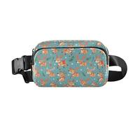 Easter Eggs Pattern Holidays Women Men Teens Cute Crossbody Bag Waist Packs for Travel Vacation Running, Cute Reindeer Cartoon Deer with Snow, One Size