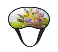 Easter Eggs Print Sleep Mask, Eye Sleeping Mask for Women and Men for Total Darkness, Reduces Puffy Eye Mask