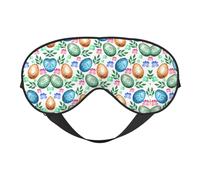 Easter Eggs Printing Reversible Design Sleep Mask, Ideal for Camping, Meditation & Shifts, Snug Fit,No Light Leakage