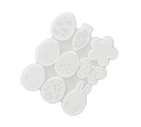 Easter Eggs Rabbits Carrot Silicone Mold for Resin Keychain Pendant Craft with Detailed Patterns and Food Grade Materials Resin Keychain Mold