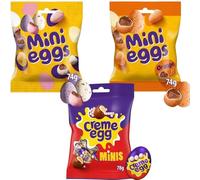 Easter Eggs - Random Mixed Flavours: Creme Minis, Mini Eggs Chocolate & Mini Orange Chocolate (15 x Pack)