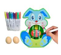 Easter Eggs - Rotating Interactive Electric Quick Drying,Easter Eggs Art Kit with Light Music - for Boys Girls Home School Travel Camping Picnic Play Birthday Holiday Party