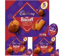 Easter Eggs & Seasonal Treats Multipack - Variety of Chocolate Eggs, Sweets & Treats - Seasonal Easter Gift - Assorted Flavours & Sizes (Cadbury Biscoff Filled Egg 15x32g)