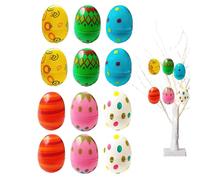 Easter Eggs Set - Lightweight Eggs Assorted Colorful Reusable Toy Container Small Candy | Creative Decoration For Celebration Fun