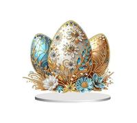 Easter Eggs Table Painting - Easter Glass Table Painting Arts | Easter Egg Table Glass Art | Table Decoration With Crystal Painting | Ornament Placement