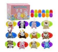 Easter Eggs Toys for Babies Boys Girls Kids, Toddler Easter Basket Stuffers Prefilled, Bulk Colorful Eggs with Toys Inside Filled Infant Montessori Toys Gifts for Toddlers Babies Boys Girls (F)