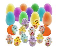 Easter Eggs Toys for Babies Boys Girls Kids, Toddler Easter Basket Stuffers Prefilled, Bulk Colorful Eggs with Toys Inside Filled Infant Montessori Toys Gifts for Toddlers Babies Boys Girls (C)