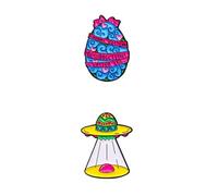 Easter Enamel Pins Spring Pins Happy Easter Rabbit Brooch Lapel Pins Cute Bunny Brooches Easter Egg Pins Set Rhinestone Animal Brooch Easter Jewelry Accessories, M, Alloy Steel, no gemstone