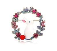 Easter Enamel Pins Spring Pins Happy Easter Rabbit Brooch Lapel Pins Cute Bunny Brooches Easter Egg Pins Set Rhinestone Animal Brooch Easter Jewelry Accessories, M, Alloy Steel, no gemstone