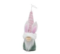 Easter Faceless Doll Dwarf Old Man With Light Hanging Piece Decorations Buttons for Dogs to Press Communicate (Red, 15cm)