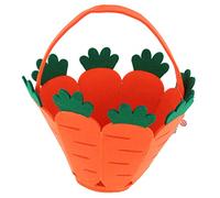Easter Felt Carrot Bag (18 cm) Single Piece - Durable & Vibrant Orange Design, Perfect Accessory for Holding Sweet Treats, Party Favors, & Gift