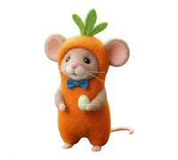 Easter Felt Mice, 8cm Needle Felted Mouse Ornament Easter Felt Mouse Figurines Tiered Tray Tabletop Decor Easter Basket Filler Spring Home Kitchen Room Window Party Supply