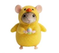 Easter Felt Mice, 8cm Needle Felted Mouse Ornament Easter Felt Mouse Figurines Tiered Tray Tabletop Decor Easter Basket Filler Spring Home Kitchen Room Window Party Supply