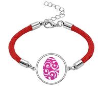 Easter Festival Purple Egg Design Lucky Red String Bracelet Rope Bracelet Handmade