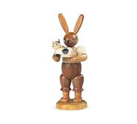 Easter Figure Bunny Rabbit With Cat Natural Small Height 11cm New Decoration