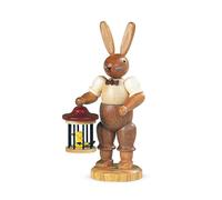 Easter Figure Rabbit With Birdcage Natural Small Height 11cm New Decoration