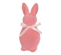 Easter Flocked Rabbit, Flocked Covered Rabbit Figurine, Easter Bunny Statue Rabbit Figurine, Easter Bunny Decorations, Flocked Rabbit Easter Statue, Spring Decor Easter Decorations