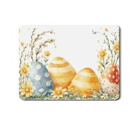 Easter Floral Dish Drying Mats for Kitchen, Bright Yellow Absorbent Rubber Dish Rack Mat, Spring Fanciful Pu Leather Drying Pad for Coffee Bar 18x24 Inch