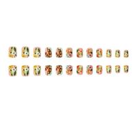 Easter Floral Square Press-On | 24pcs Acrylic Stick-On for Women
