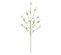 Easter Flower Branch with Leaves, Artificial Foam Spring Decoration, Colorful Easter Table Decor with Realistic Flowers, Sturdy Faux Floral Branch for Centerpieces and Arrangements, Home Party