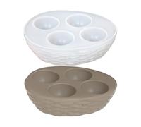 Easter Four-Compartment Egg Tray, Flexible Material, 15.4x11.7x4.3cm, Easter Silicone Moulds, Silicone Mould Bowl, Temperature Resistant, for Everyday Use Or Special Occasions