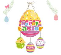 Easter Front Door Wreath - Rabbit Wooden Decoration Garland - Easter Wreath Decorations | for Friends Gatherings Front Porch Outdoor Home Wall Indoor Holiday Outside