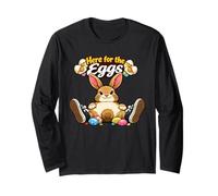 Easter Funny Here for The Eggs Spring Vibes Long Sleeve T-Shirt