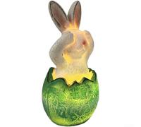 Easter Garden Solar Light Rabbit LED Resin Figure(green)