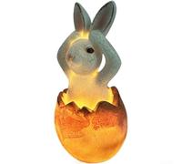 Easter Garden Solar Light Rabbit LED Resin Figure(orange)