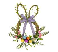 Easter Garland - Easter Garlands with Artificial Green for the Front Door Outside | Colourful Interior Exterior Garden Yard Patio Porch Farmhouse House Apartment