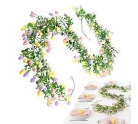 Easter Garland for Mantle, 6.9ft Artificial Easter Egg Spring Garlands for Home Decoration Indoor (Style A)