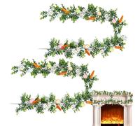 Easter Garland in Pastel Colours | 2 Pieces of Artificial Garland with Easter Eggs, Home 1.74 Meters - for Home Decoration, Indoor Use, Wall, Fireplace Shelf and