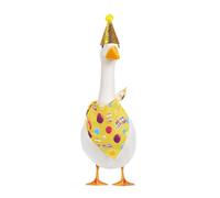 Easter Geese In Goose Clothes Easter Bunny Geese In Spring And Summer Geese Easter Happy Porch Geese Logo Suitable For Courtyard Garden Home Decoration Mbg913 (Yellow, 30CM)
