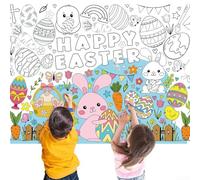 Easter Giant Coloring Poster Tablecloth 43x31in Kids Activity