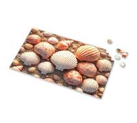 Easter Gifts A Collection Of Various Seashells On A Textured Surface Picture Puzzle Easter Gifts Boy Toys(300PCS)
