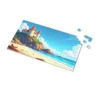 Easter Gifts Fantasy Castle By The Sea Picture Puzzle 1000 Piece Puzzles Gifts For 5 Year Old Girls(1000PCS)
