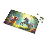 Easter Gifts For Adults A Fairy Plays The Flute To A Unicorn In A Magical Forest Picture Puzzle Puzzle Activity Books For Kids Ages 6-8(300PCS)